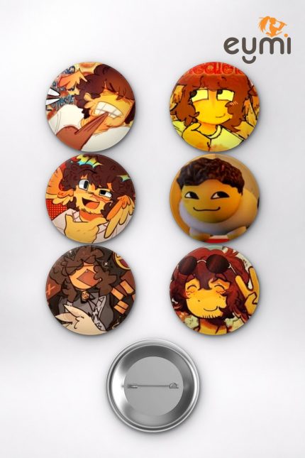 Roblox Shedletsky Kızarmış Tavuk Meme Oyun Temalı Çanta Süsü Rozet İğneli Buton Rozet Seti Set 1 (6 ADET) (58 mm)